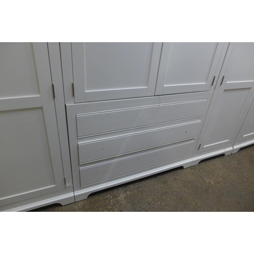 1468 - A Harmony white painted modular wardrobe, missing handles