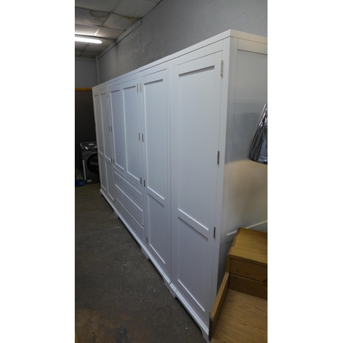 1468 - A Harmony white painted modular wardrobe, missing handles