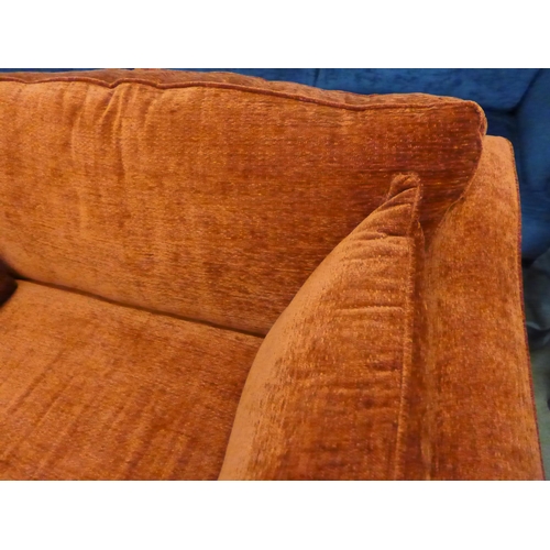 1384 - A saffron upholstered love seat