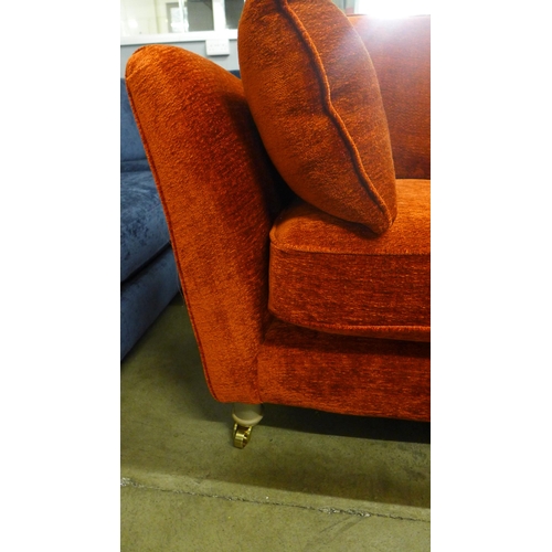 1384 - A saffron upholstered love seat