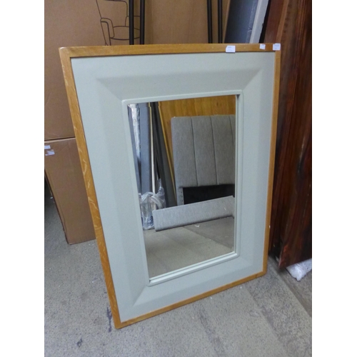 1541 - A large oak painted framed mirror