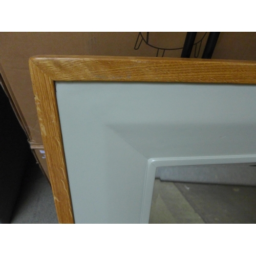 1541 - A large oak painted framed mirror