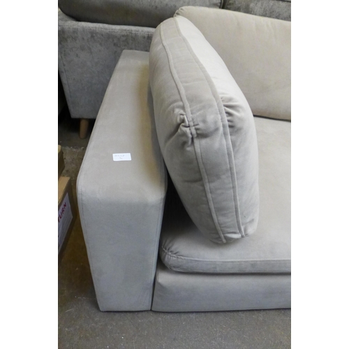 1544 - A light stone RHF corner sofa