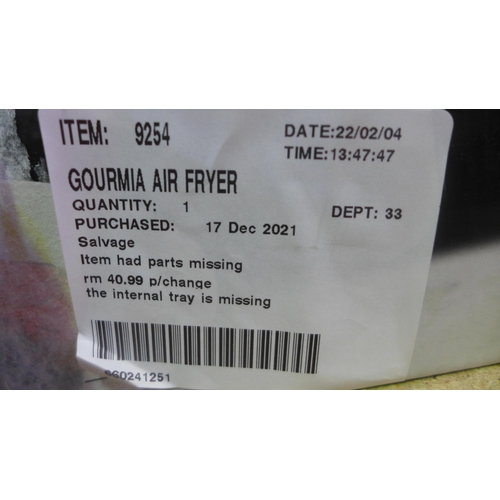 3075 - Gourmia Air Fryer (250-47)  * This lot is subject to vat