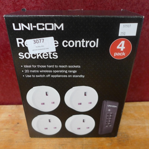 3077 - Unicom Remote Sockets  (250-71)  * This lot is subject to vat