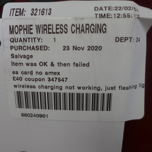 3078 - Mophie Wireless 3-In-1 Black Charging Pad      (250-62)  * This lot is subject to vat