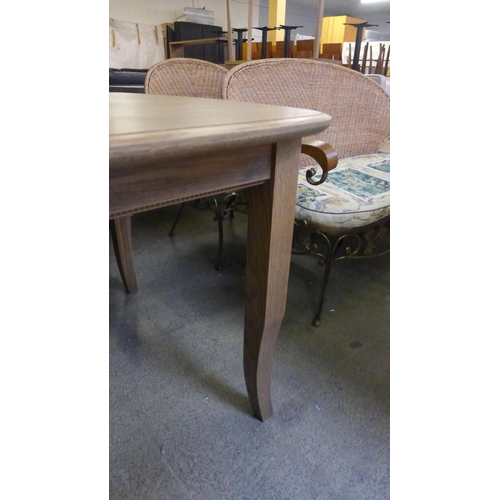 1577 - A washed oak square dining table