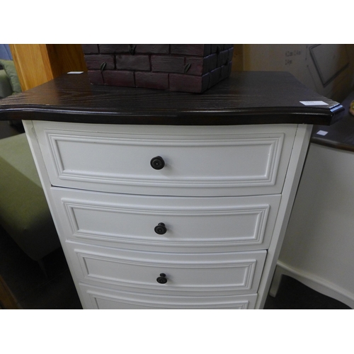 1613 - A five drawer tallboy with contrasting top