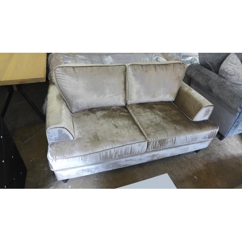 1475 - A Camden-flex taupe velvet two and three seater sofas