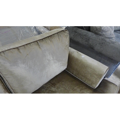 1475 - A Camden-flex taupe velvet two and three seater sofas