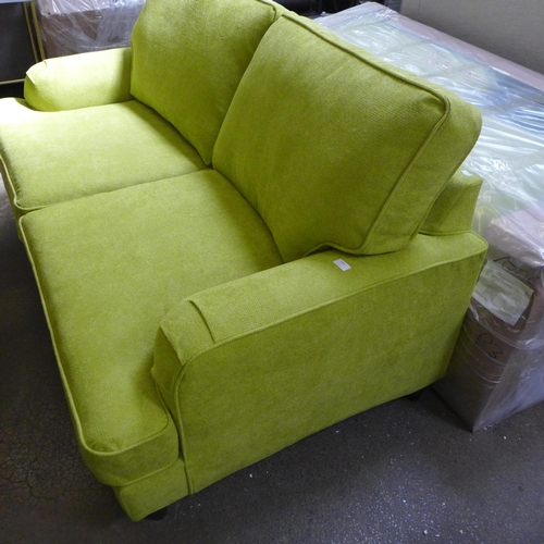 1488 - An Abberton-flex Marseille lime fabric two and three seater sofas