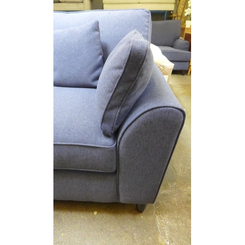 1548 - An Idaho Rubin blue fabric two and three seater sofas