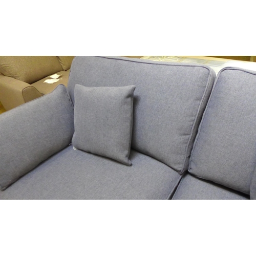 1548 - An Idaho Rubin blue fabric two and three seater sofas