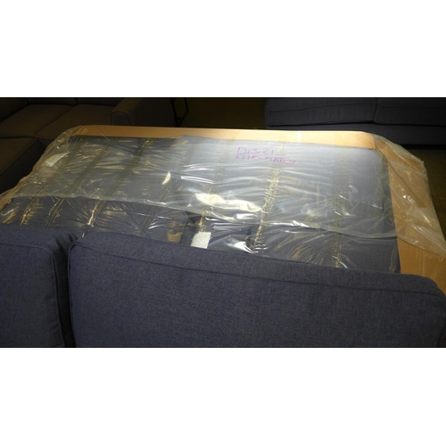 1548 - An Idaho Rubin blue fabric two and three seater sofas