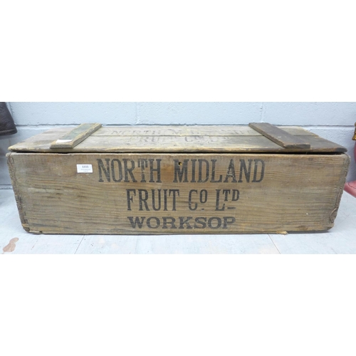 1111 - A North Midland Fruit Company pine box **PLEASE NOTE THIS LOT IS NOT ELIGIBLE FOR POSTING AND PACKIN... 