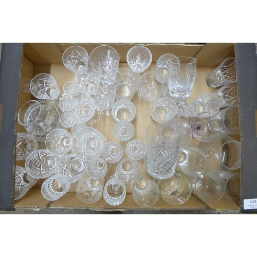 1118 - Two boxes of assorted glasses, bowls, ashtray, jug, etc. **PLEASE NOTE THIS LOT IS NOT ELIGIBLE FOR ... 