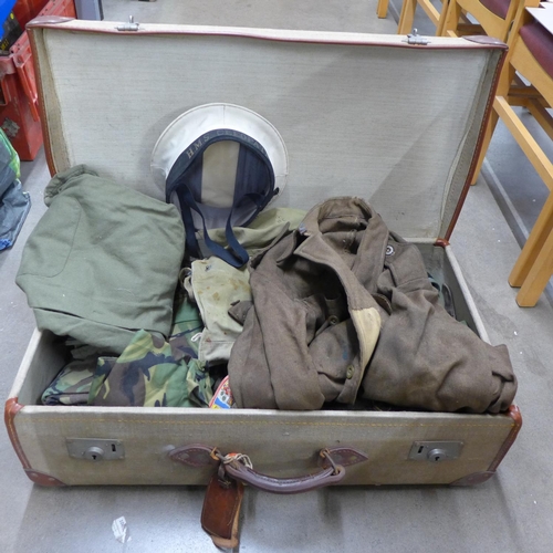 1125 - A case of military uniforms including cap belts, jackets and hats **PLEASE NOTE THIS LOT IS NOT ELIG... 