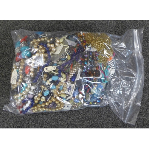 664 - A collection of bead necklaces