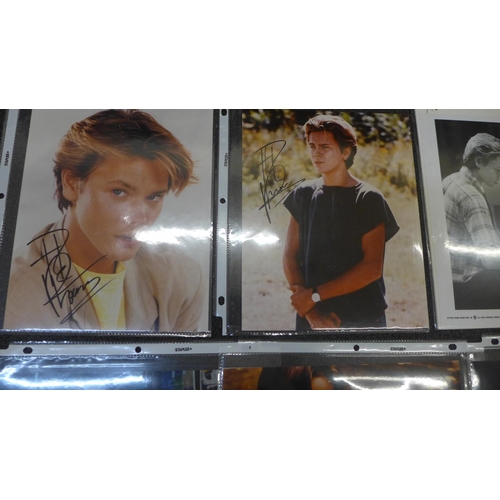 668 - River Phoenix, three autographed photographs, two colour, one black and white with certificate of au... 