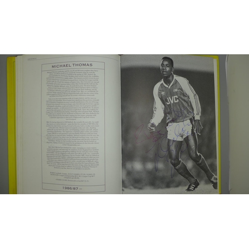 676 - An Arsenal Player by Player book containing 85 signatures of former players including Johnny Barnwel... 