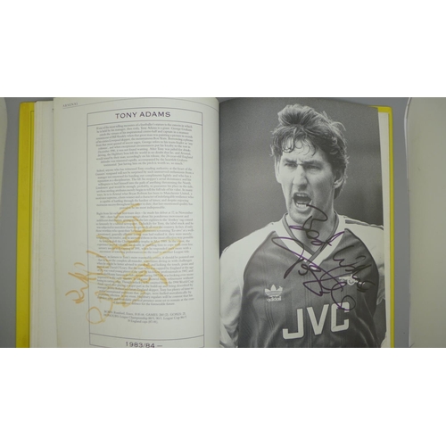 676 - An Arsenal Player by Player book containing 85 signatures of former players including Johnny Barnwel... 