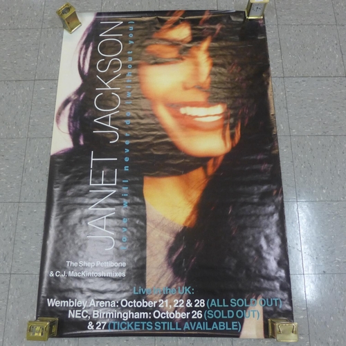 780 - Promotion posters for Elton John, John Lee Hooker, Janet Jackson, etc. (7)