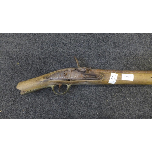 799 - A part flintlock rifle, a/f