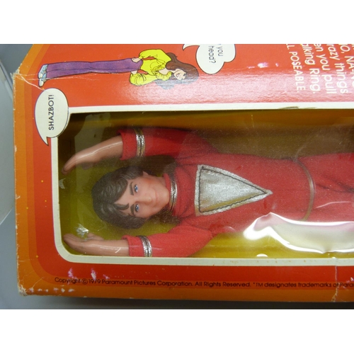 836 - A Mattel Mork & Mindy Mork figure with talking space pack, boxed