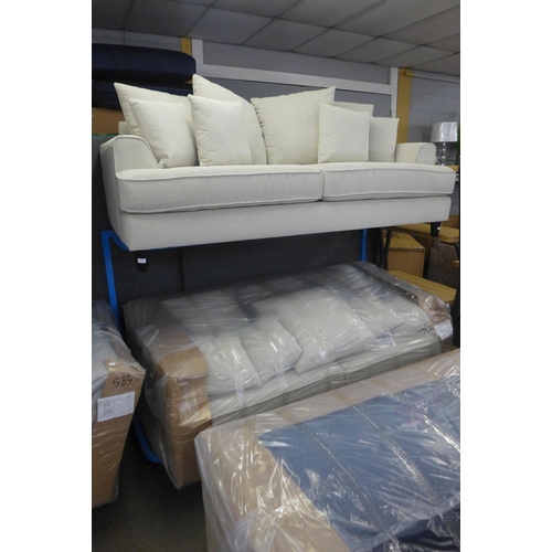 1552 - A Chatsworth-flex Chelsea cream upholstered three and four seater sofas