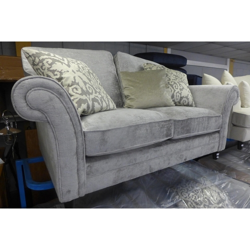 1553 - A Mosta castello mink velvet two and three seater sofas