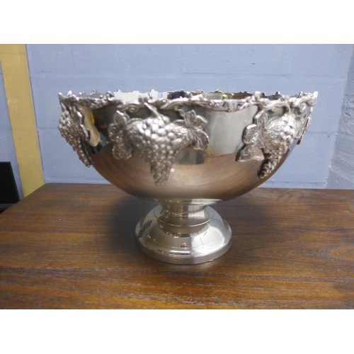 1644 - A large silver effect wine cooler