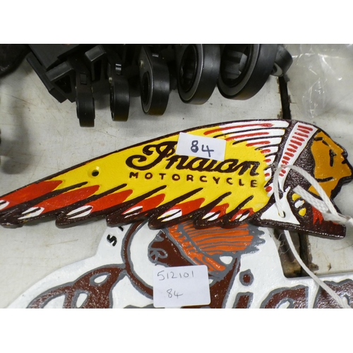 2020 - 2 Indian motorcycle plaques * this lot is subject to VAT