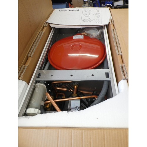 2128 - Unused, boxed 24kw Biasi high efficiency wall hung condensing system gas boiler with brackets, screw... 