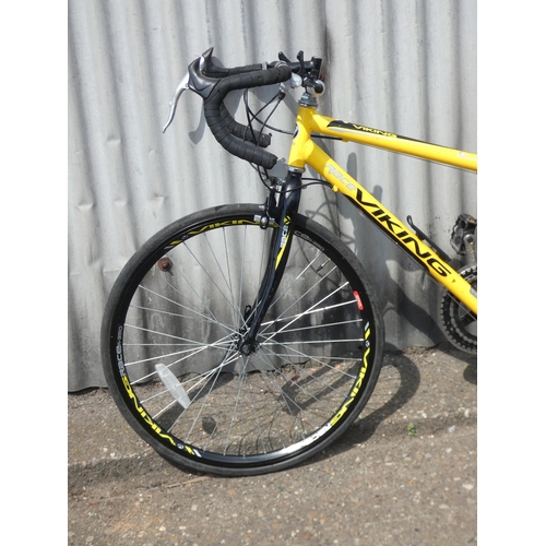 2141 - Viking yellow racing bicycle