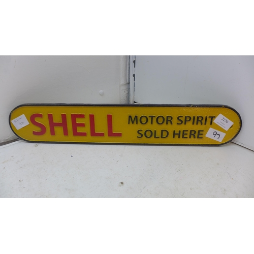 2276 - Shell sign (51cm) * this lot is subject to VAT