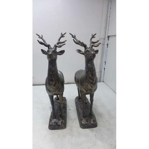 2277 - 2 stag figures * this lot is subject to VAT