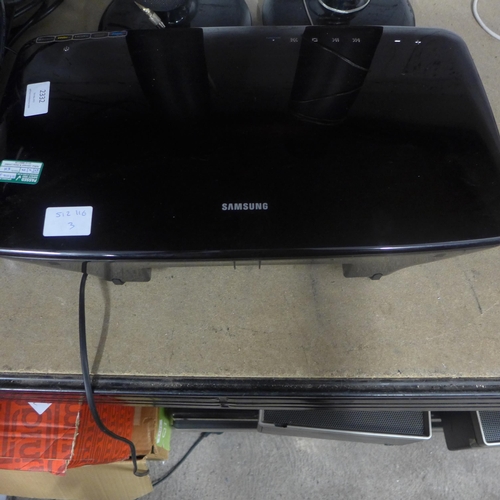 2332 - Samsung stereo and speakers, DVD player - W