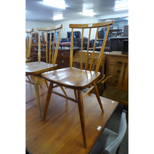 103 - A set of three Ercol Blonde elm and beech 608 model chairs