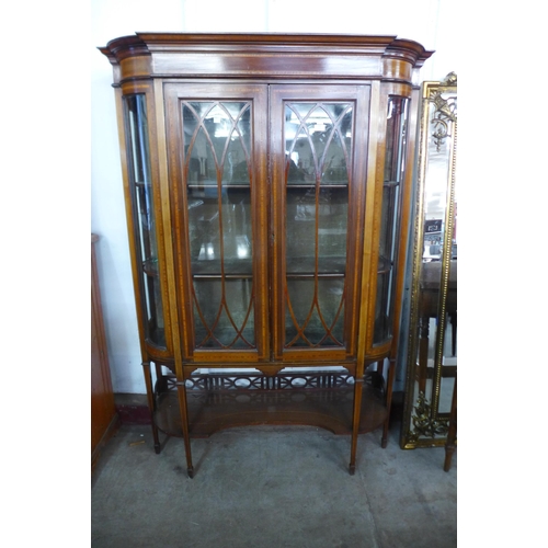 206 - An Edward VII inlaid mahogany display cabinet