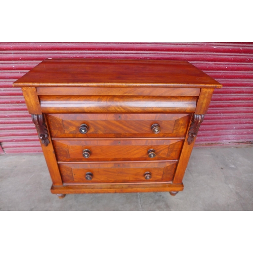 208a - A Victorian mahogany chest of drawers