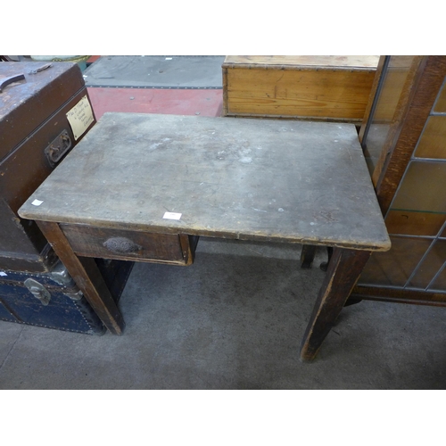 246 - Two vintage steamer trunks and a desk