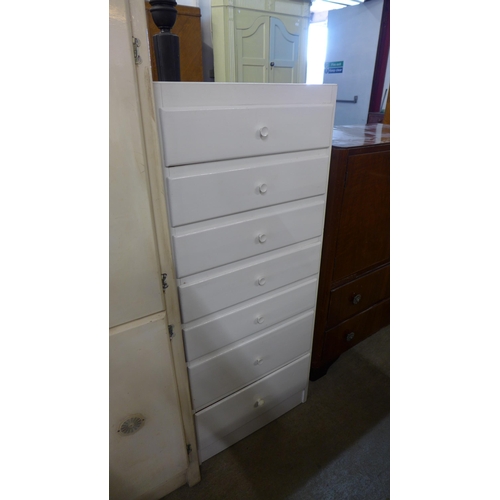 248 - A painted kitchen cabinet and a chest of drawers