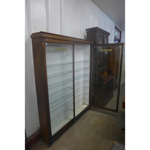 260 - A Victorian glazed mahogany pharmacist's dispensing shop cabinet