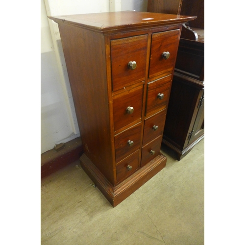 287 - A beech chest of drawers