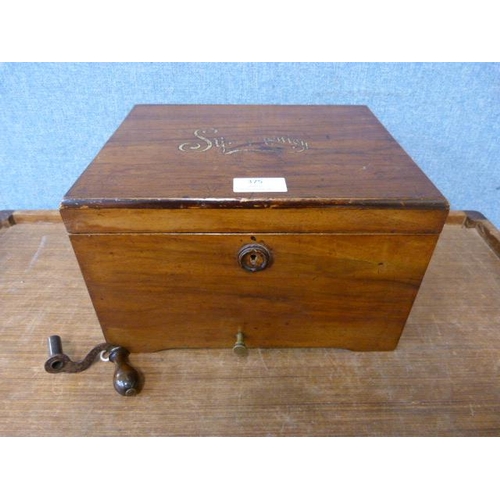 375 - A 19th Century walnut disc playing Symphonium music box