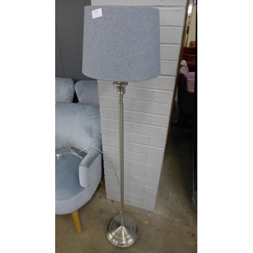 1532 - A Silver and grey floor standing lamp