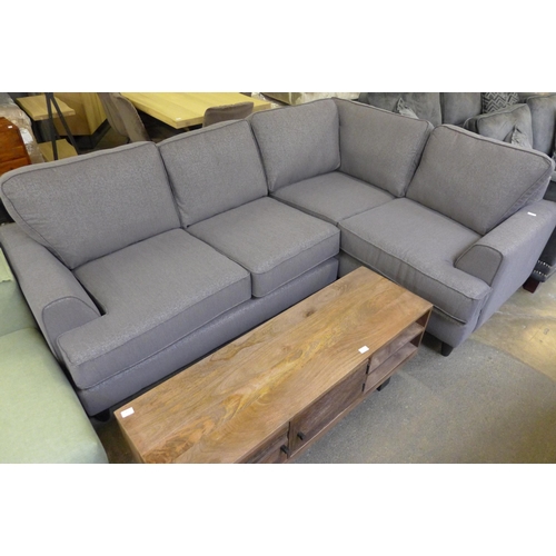 1550 - A Camden-flex valdez mink upholstered two piece corner sofas