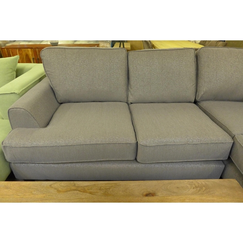 1550 - A Camden-flex valdez mink upholstered two piece corner sofas