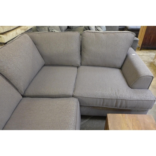 1550 - A Camden-flex valdez mink upholstered two piece corner sofas