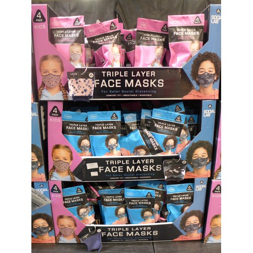 3999 - 3 Boxes of child's face masks, mixed colours/styles * this lot is subject to VAT